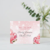 ピンクの花 案内ポストカード (スタンド正面)