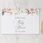 ピンクの花，白い花，ぼほ，赤ちゃんシャワー ペーパーパッド