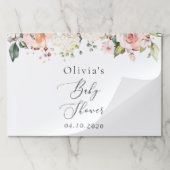 ピンクの花，白い花，ぼほ，赤ちゃんシャワー ペーパーパッド