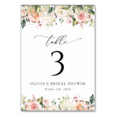 ピンクの花,白の花,ぼほ,テーブル番号 テーブルナンバー (正面)