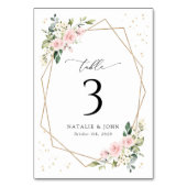 ピンクの花,白の花,ぼほ,テーブル番号 テーブルナンバー (正面)