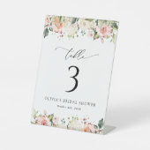 ピンクの花,白の花,ぼほ,テーブル番号 台座サイン (正面)