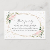 ピンクの花，白の花，ぼほ，ベビー用の本 エンクロージャーカード (正面)