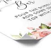 ピンクの花,白の花,ボホ,桃佐バー ポスター (角)