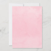 ピンクの花 | 確認 招待状 (裏面)