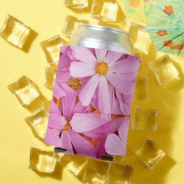 ピンクの花 缶クーラー