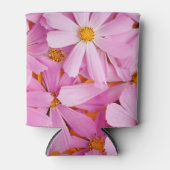 ピンクの花 缶クーラー (正面)