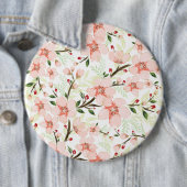 ピンクの花 缶バッジ (インサイチュ)