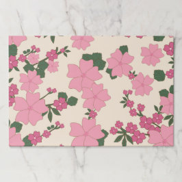 ピンクの花、花柄、花柄 ペーパーパッド