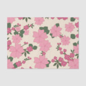 ピンクの花、花柄、花柄 薄葉紙 (正面)