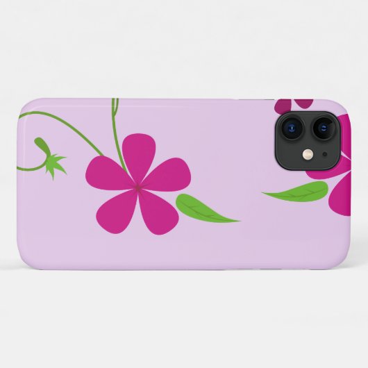 ピンクの花、花柄、花柄 Case-Mate iPhoneケース (裏面(横))