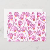 ピンクの花 花 ポストカード (正面/裏面)