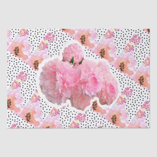 ピンクの花 薄葉紙 (正面)