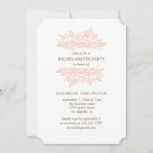 ピンクの花。赤面フローラバチェロレッテ 招待状 (正面)