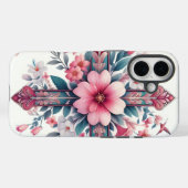 ピンクの花 Case-Mate iPhoneケース (裏面 (横))