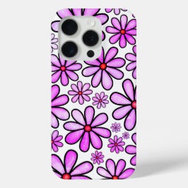 ピンクの花 iPhone 15 PROケース