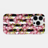 ピンクの花 iPhoneケース (裏面横)
