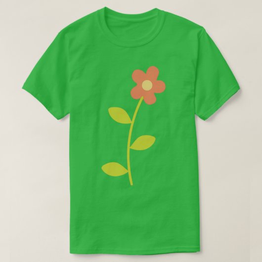 ピンクの花 Tシャツ (デザイン正面)
