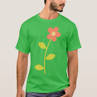 ピンクの花 Tシャツ