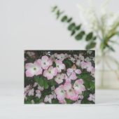 ピンクの花DIYはがき ポストカード (スタンド正面)