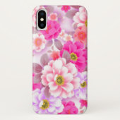 ピンクの花iPhone Xケース Case-Mate iPhoneケース (裏面)