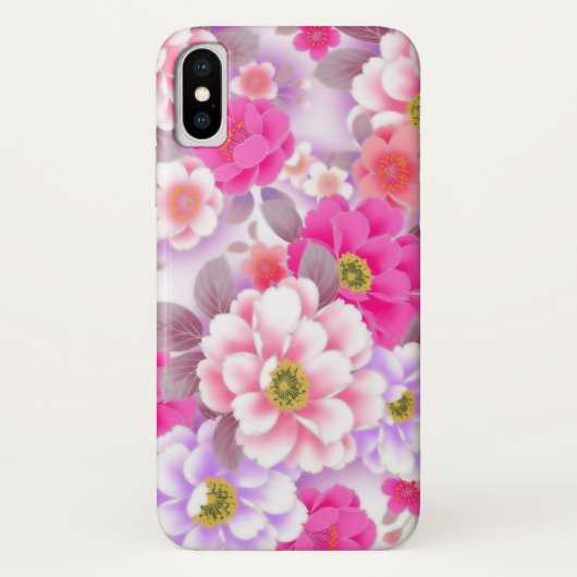 ピンクの花iPhone Xケース Case-Mate iPhoneケース (裏面)