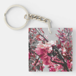 ピンクの花Keychain キーホルダー