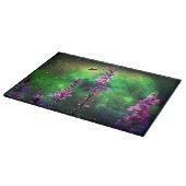 ピンクの花N Beeに対して世界のカッティングボード カッティングボード (角)