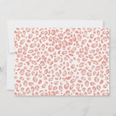 ピンクの若いワイルドと3つのサファリ誕生日写真 招待状 (裏面)