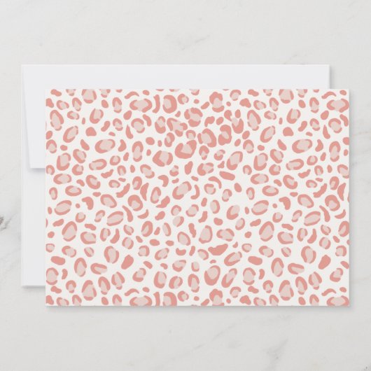 ピンクの若いワイルドと3つのサファリ誕生日写真 招待状 (裏面)