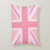 ピンクの英国国旗か旗 アクセントクッション (正面(垂直))