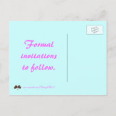 ピンクの茶色の蝶、日付はがきを保存 案内ポストカード (裏面)