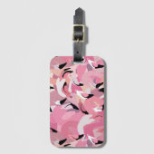 ピンクの荷物のラベルのフラミンゴ ラゲッジタグ (正面縦)
