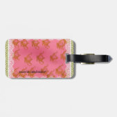 ピンクの荷物タグ ラゲッジタグ (裏面横)