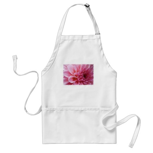 ピンクの菊のエプロン スタンダードエプロン (正面)