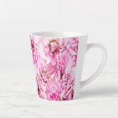 ピンクの菊の花 カフェラテマグ (右)