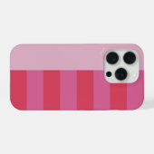 ピンクの華やかなストライプ柄 iPhoneケース (裏面横)