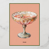 ピンクの華やかな金箔飲料メニュー 箔シーズンカード (裏面)