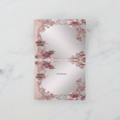 ピンクの華美フローラサンキューカード サンキューカード (内部)