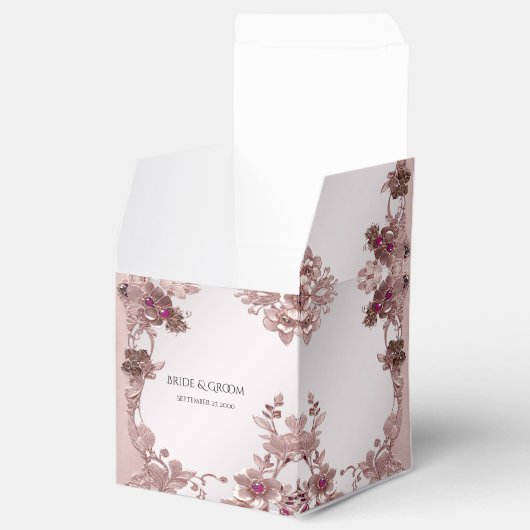 ピンクの華美フローラ特典ボックス フェイバーボックス (オープン)