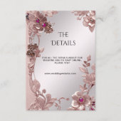 ピンクの華美フローラ詳細エンクロージャカード エンクロージャーカード (正面)