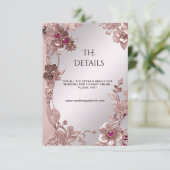 ピンクの華美フローラ詳細エンクロージャカード エンクロージャーカード (スタンド正面)