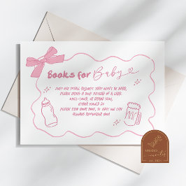 ピンクの落書きベイビーは赤ちゃんのための本を醸造中 Books for Baby エンクロージャーカード