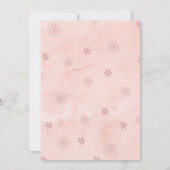 ピンクの落書き花の写真 招待状 (裏面)