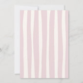 ピンクの落書き ウェーブ フレーム 結婚式 招待状 (裏面)