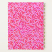 ピンクの葉のパターン プランナー手帳 (裏面)