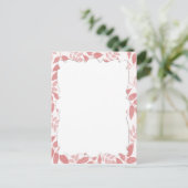 ピンクの葉のポストカード ポストカード (スタンド正面)