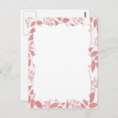 ピンクの葉のポストカード ポストカード (正面/裏面)