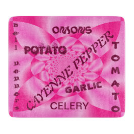 ピンクの葉の花びら – 野菜のカッティングボード カッティングボード