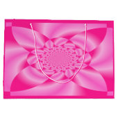 ピンクの葉の花 ラージペーパーバッグ (裏面)